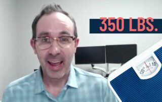 bradley smiling with text 350 lbs