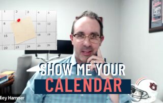bradley smiling and saying "show me your calendar
