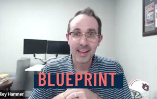 bradley smiling with text "blueprint{