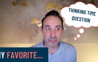 image of bradley with text "my favorite thinking time question"